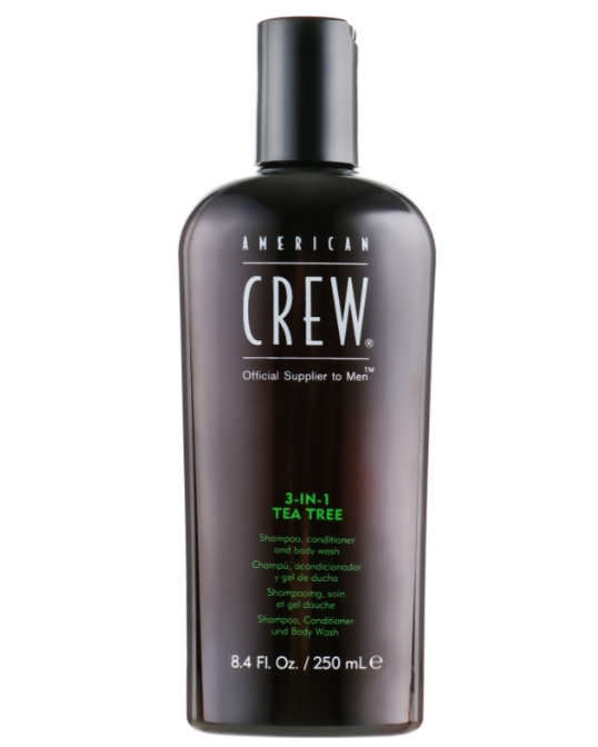 Средство по уходу за волосами и телом 3-в-1 "Чайное дерево" - American Crew Classic Tea Tree 3-in-1 Shampoo, Conditioner and Body Wash