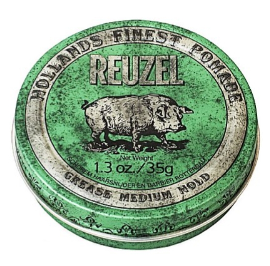 Помада для волос средней фиксации - Reuzel Green Grease Medium Hold Pomade