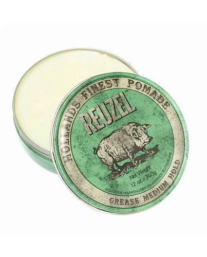 Помада для волос средней фиксации - Reuzel Green Grease Medium Hold Pomade