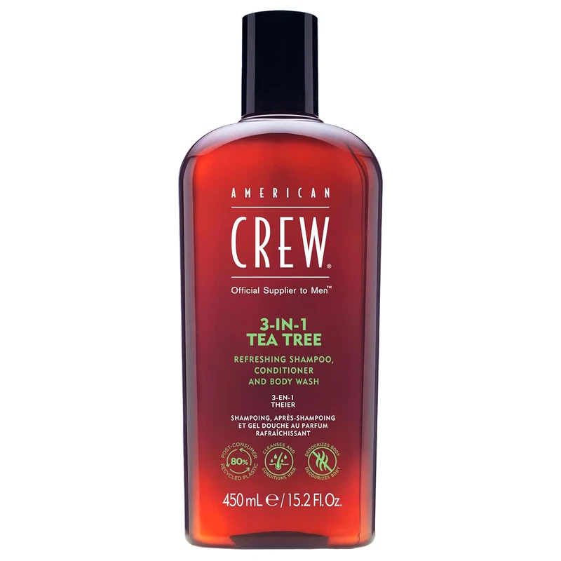 Средство по уходу за волосами и телом 3-в-1 "Чайное дерево" - American Crew Classic Tea Tree 3-in-1 Shampoo, Conditioner and Body Wash