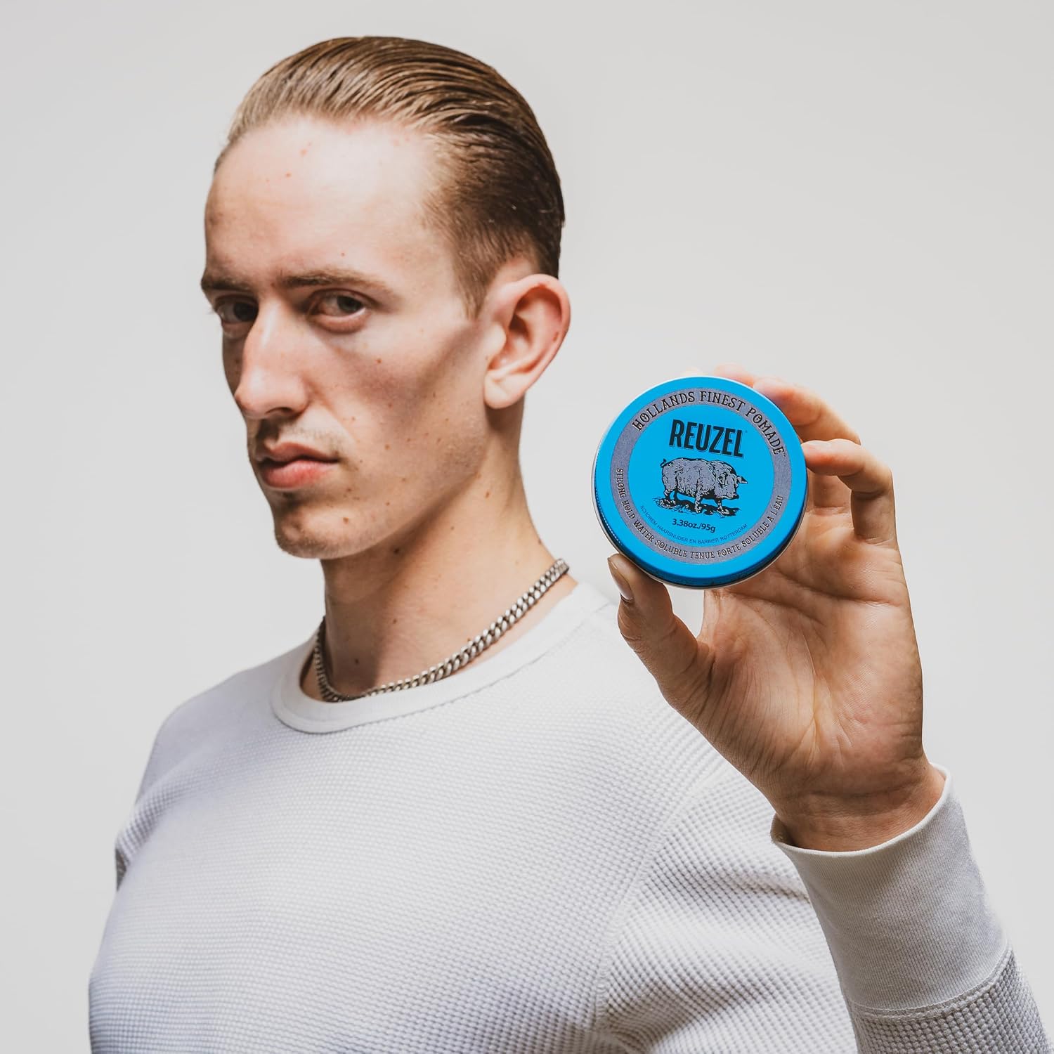 Помада для волос - Reuzel Blue Strong Hold Water Solube Pomade