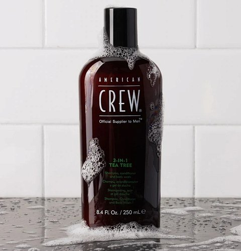 Средство по уходу за волосами и телом 3-в-1 "Чайное дерево" - American Crew Classic Tea Tree 3-in-1 Shampoo, Conditioner and Body Wash