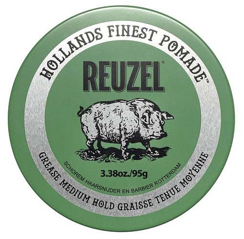 Помада для волос средней фиксации - Reuzel Green Grease Medium Hold Pomade