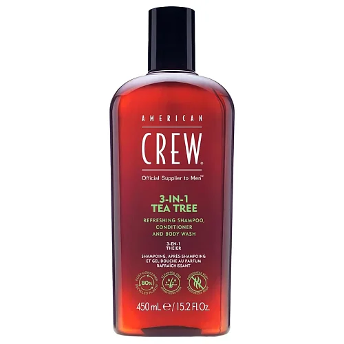 Средство по уходу за волосами и телом 3-в-1 "Чайное дерево" - American Crew Classic Tea Tree 3-in-1 Shampoo, Conditioner and Body Wash