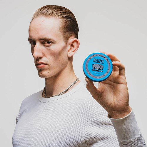 Помада для волос - Reuzel Blue Strong Hold Water Solube Pomade
