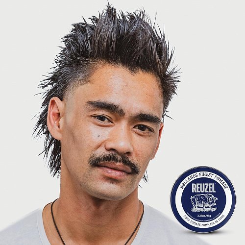 Водорастворимая помаде с низким блеском и сильной, но гибкой фиксацией - Reuzel Fiber Pomade 