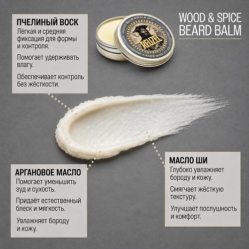  Бальзам для бороды - Reuzel Beard Balm Wood & Spice