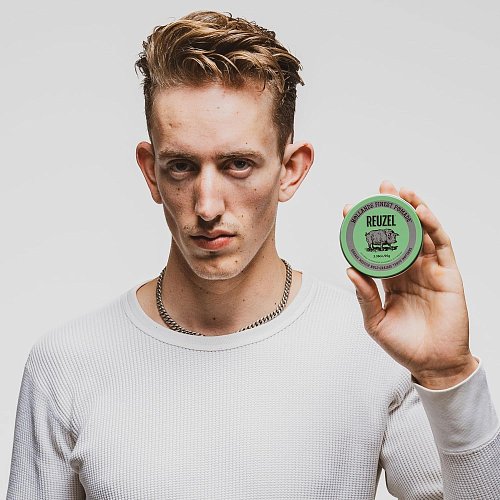 Помада для волос средней фиксации - Reuzel Green Grease Medium Hold Pomade