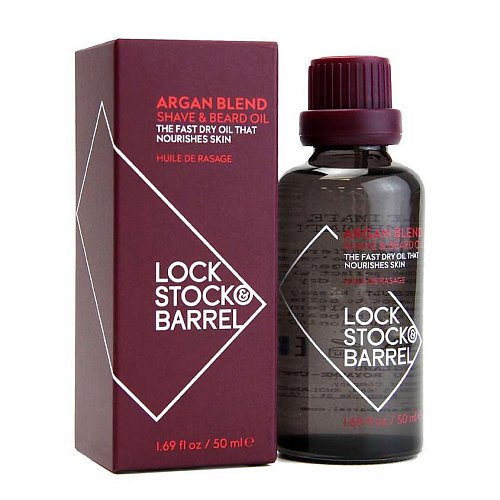 Масло аргановое для бритья и бороды - Lock Stock & Barrel Argan Blend Shave & Beard Oil